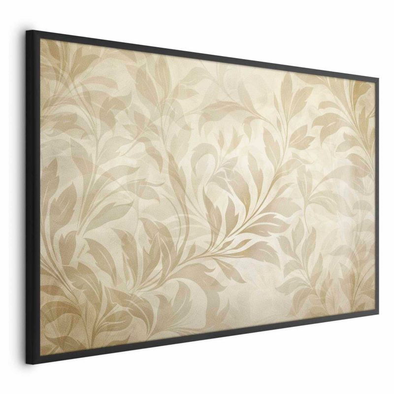 Plakat Artgeist Piaskowe listki 30x21 cm z ramą czarną 1 szt