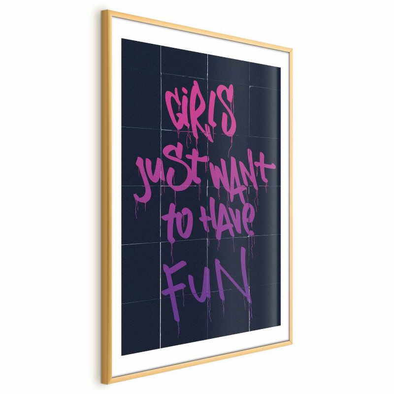 Plakat Artgeist Girls 60x90 cm z ramą złotą 1 szt