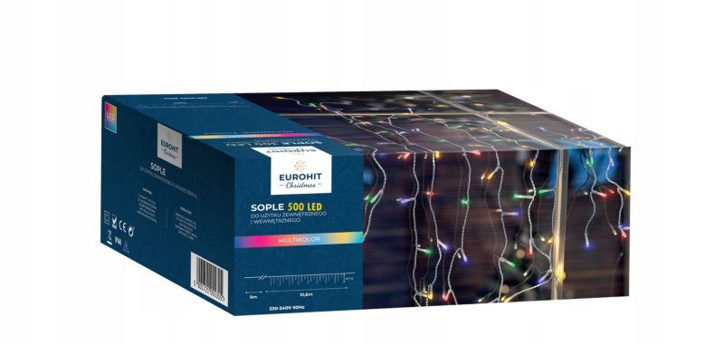 Sople Corciano 500 LED multikolor Z efektem Flash 50 LED 1szt.