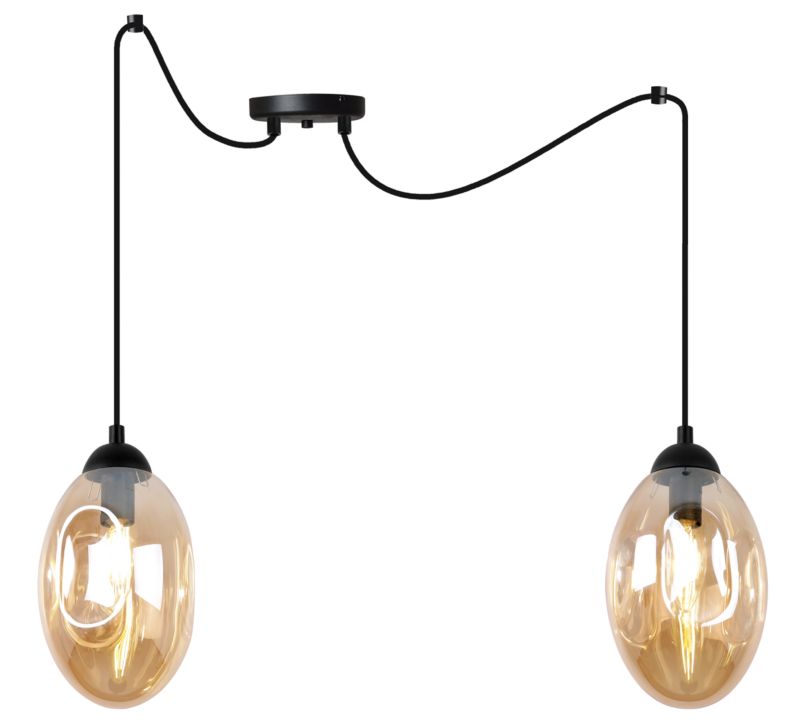 Lampa sufitowa wisząca Light Home LH Vigo Spider 2x E14 60W miodowy 1szt.