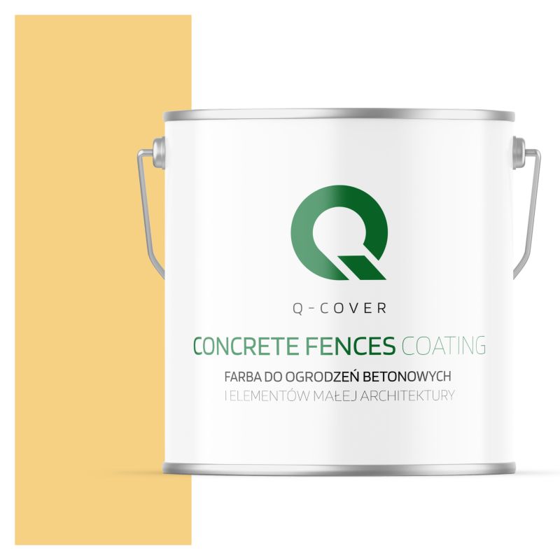 Farba do Ogrodzeń i Płotów Betonowych Q-Cover Żółty F645 5L