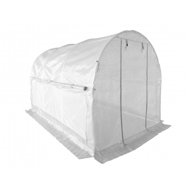 Tunel ogrodowy 4iQ Group 2x3m Biały Folia UV 25mm siatka na insekty 1szt.