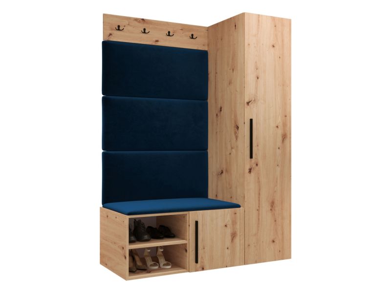 Garderoba MIRJAN 24 Medi II dąb artisan + granatowy 1 kpl.