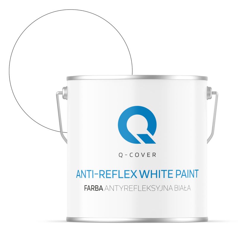 Farba Antyrefleksyjna Lateksowa Do Wnętrz Q-Cover Śnieżnobiała Głęboki Mat 5L