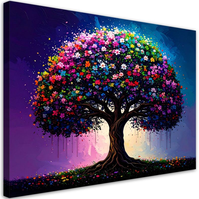 Obraz nowoczesny do salonu biura Feeby Kolorowe Drzewo Życia 120x80cm 1szt