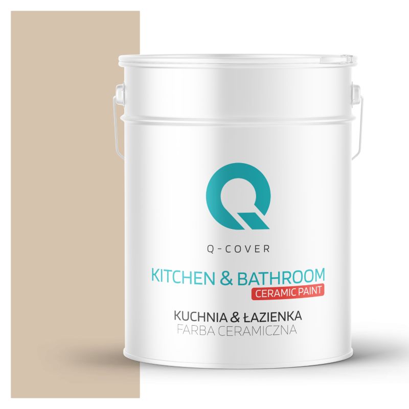 Farba Ceramiczna Kuchnia & Łazienka Q-Cover Beżowy H4155 Głęboki Mat 10L