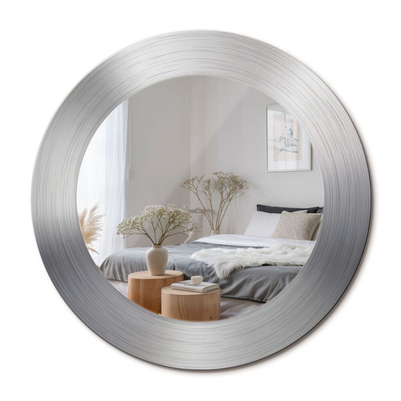 Lustro Wiszące ArtPrintCave 50 cm Imitacja Metalu z Ozdobną Ramą Szklaną w Stylu Boho 1 szt.