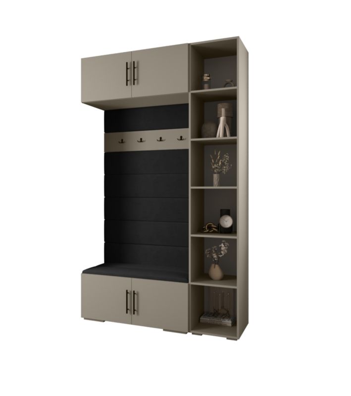 Garderoba do przedpokoju Abiks INOVA 3 Z20 kaszmir+czarny+manila18 1 szt.