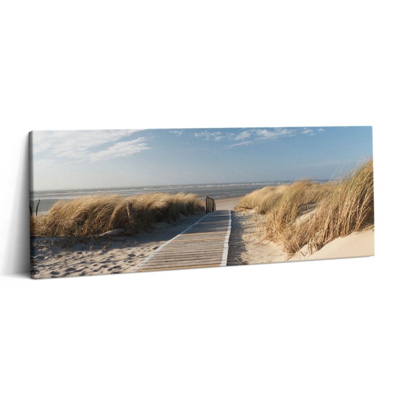 Obraz na płótnie Wallfluent 125x50 cm Widok na plażę i morze 1 szt.