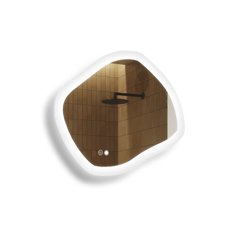 Lustro łazienkowe Artforma LED 74x64cm owalne LED Dual włącznik mata grzewcza ROM222 1szt.