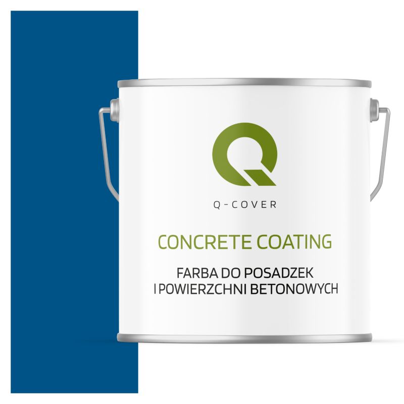 Farba do Posadzek i Powierzchni Betonowych Q-Cover Niebeski RAL5005 5L