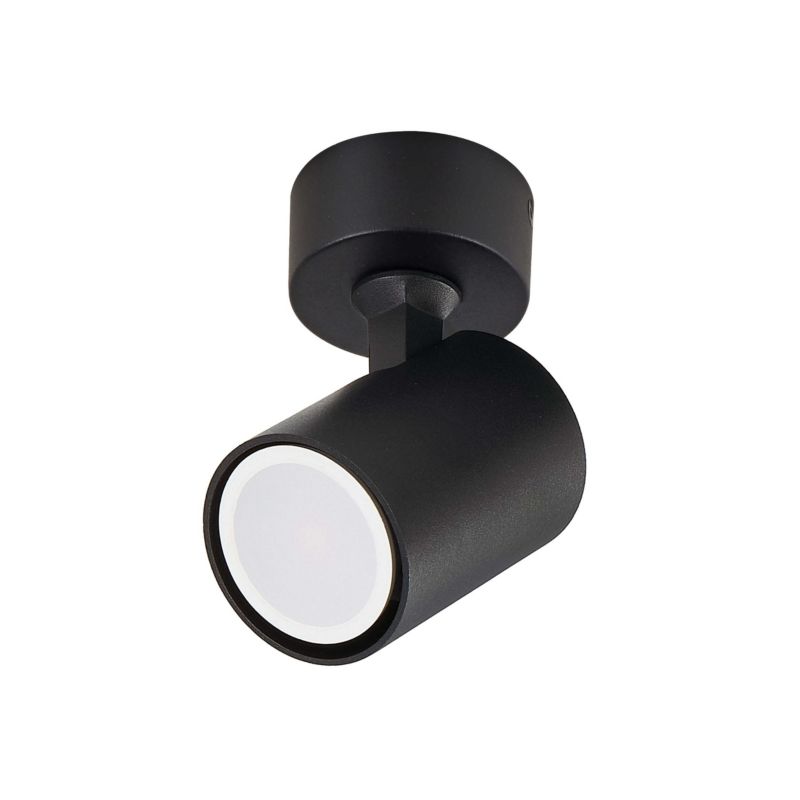 Kinkiet ścienny Light Prestige Snow czarny 1 x GU10 x 50W IP20 wym: 11,6 x 6 x 6 cm - 1 szt.