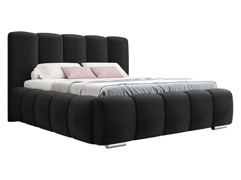 Łóżko tapicerowane MIRJAN 24 Wizko 160x200 czarny 1 szt.