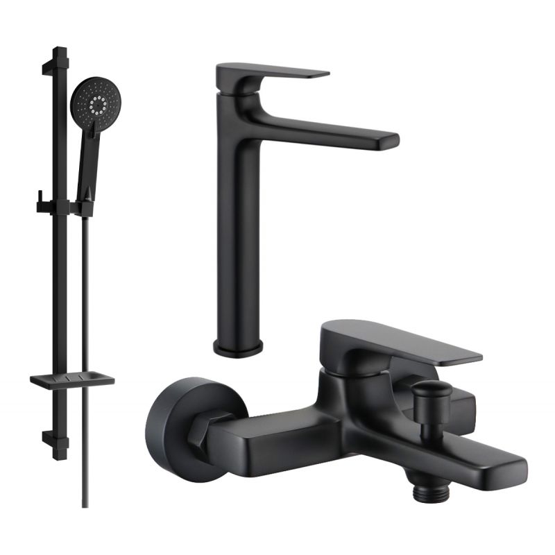 Zestaw wannowy Mexen Lynx czarny 745913DQ40-70 1 szt.