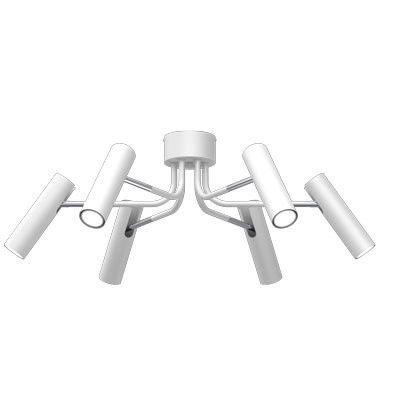 Lampa sufitowa wisząca Luminex Axion 3333 biały mat-chromowana minimalistyczna 6xGU10 x 8W 1 szt.