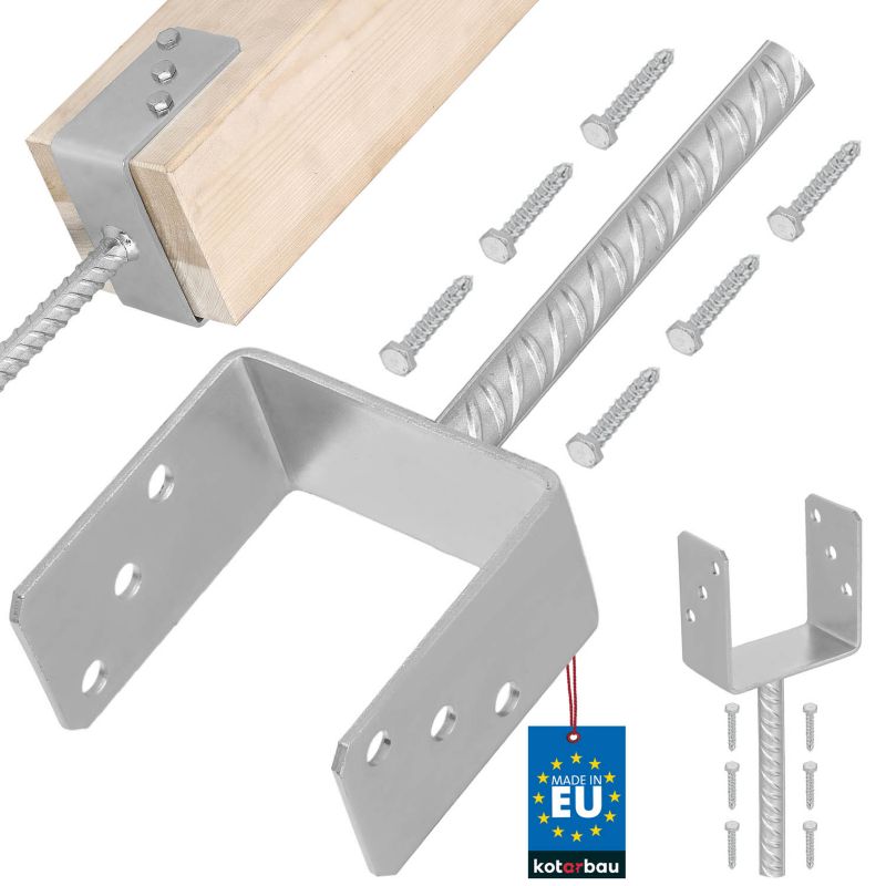 Podstawa słupa KOTARBAU z prętem u do wmurowania 120 mm 1 szt.