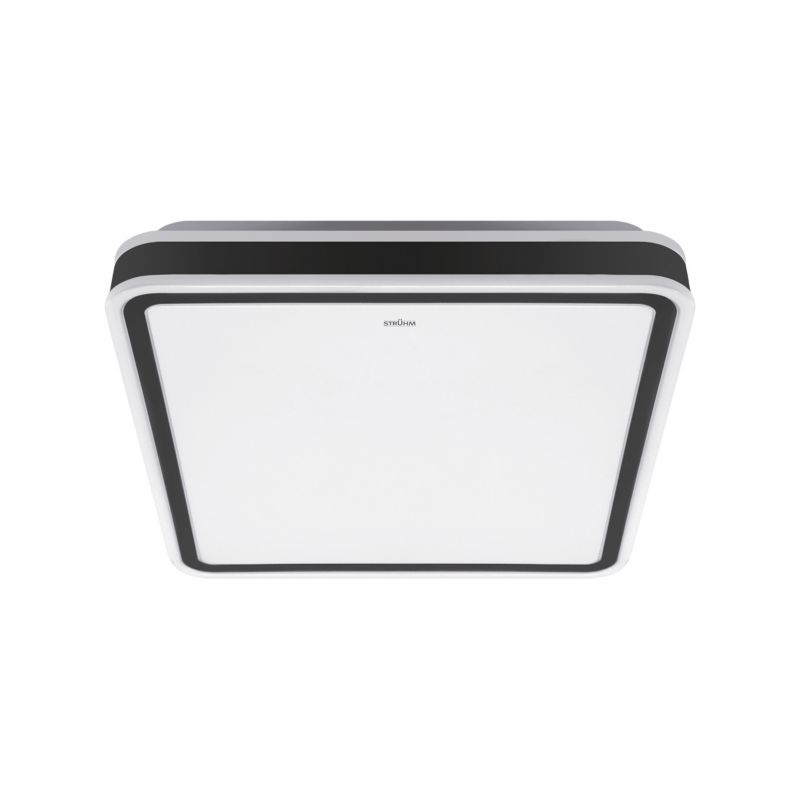 Plafon sufitowy Struhm Aurelia biało-czarny LED 24W 4100K 1560lm łazienkowy IP44 wym: 6,5 x 33 x 33 cm tworzywo sztuczne - 1 szt.