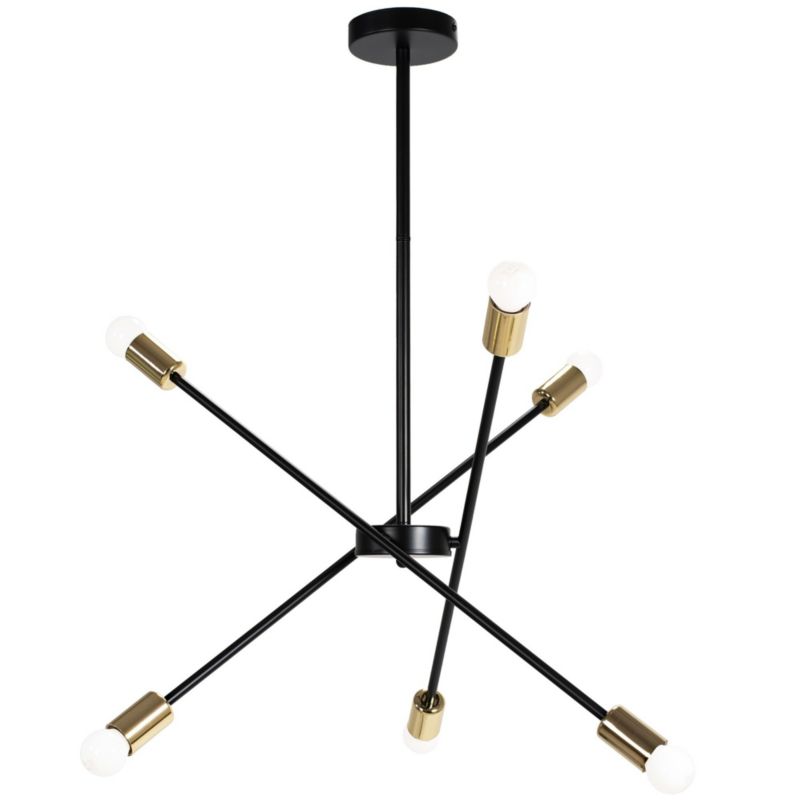 Lampa Sufitowa Wisząca Toolight App1116-6Cp Czarny