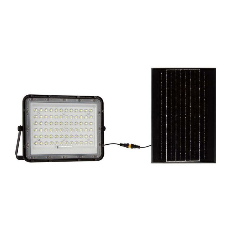 Naświetlacz solarny LED V-TAC czarny LED 15W 4000K 1200lm z pilotem IP65 wym: 18 x 23,5 x 7,6 cm aluminium - 1 szt.