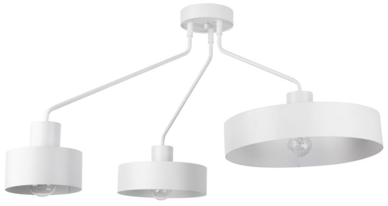 Lampa sufitowa wisząca Sigma Lighting Jumbo 3057 biała nowoczesna 3xE27 x 1 szt.