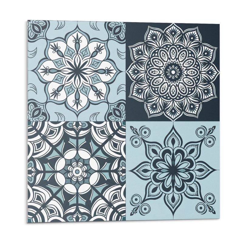 Kafelki samoprzylepne Wallfluent 50x50 cm Mandala w siatce wzorów 4 szt.