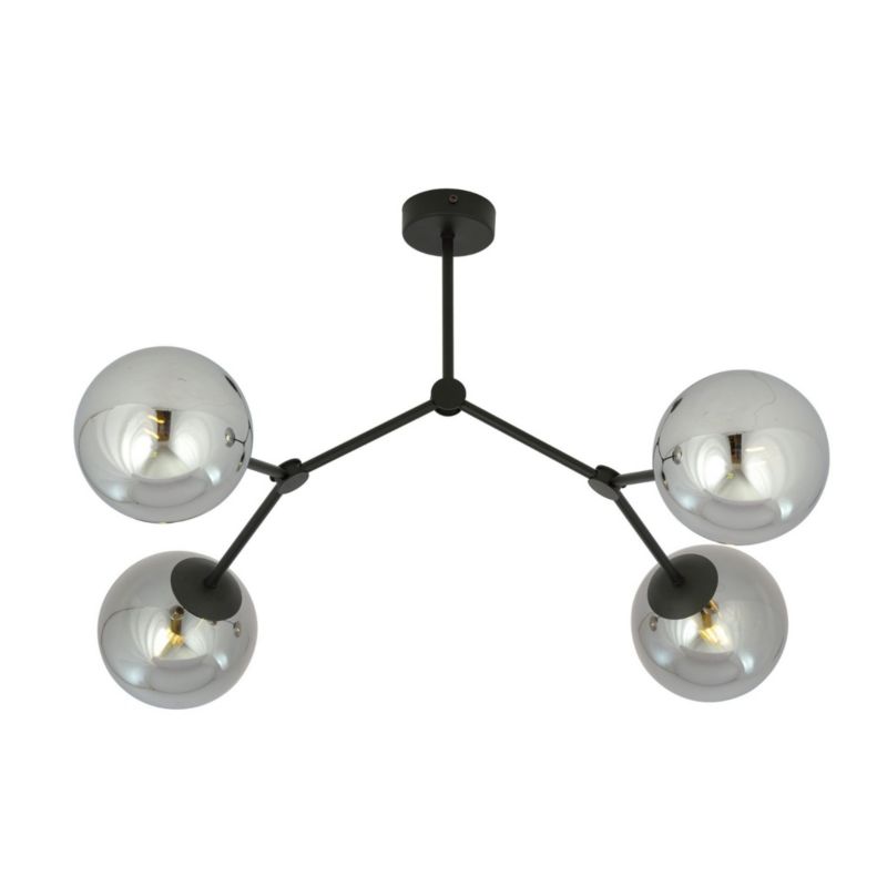 Lampa wisząca Emibig Space czarna-chromowana wym: 42 x 80 cm 4xE14 x 10W 1 szt.