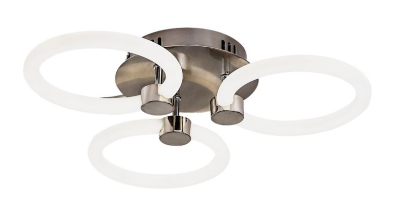 Lampa sufitowa wisząca Rabalux Sotiris 0071 chrom satynowany-biała pilot wbudowany LED 21W 1 szt.