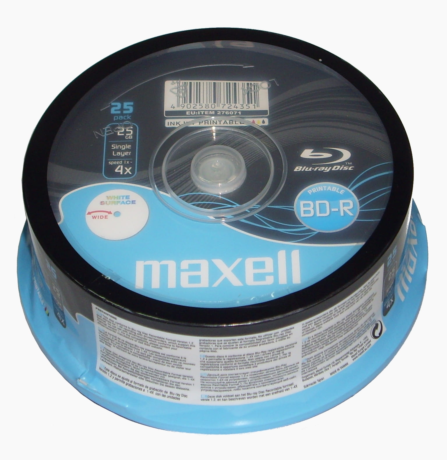 MAXELL BD-R x4 25GB PRINT FF c-25 276071.00.TW - Henryx24