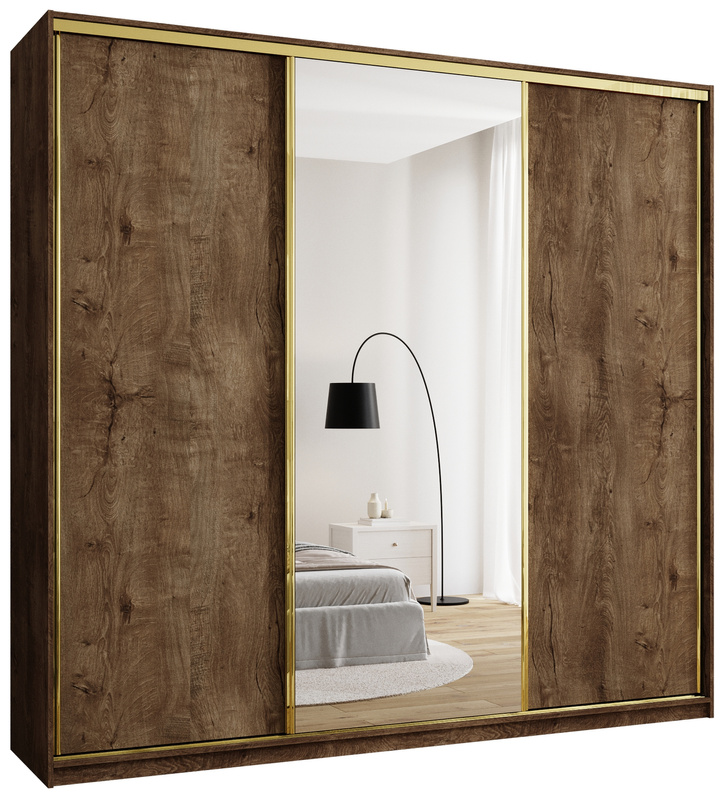 Szafa przesuwna z lustrem 250 cm GOLD NEW MAX lefkas