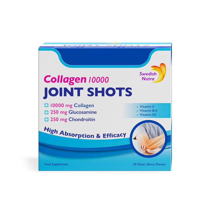 Swedish Nutra Collagen 10 000 mg Joint Shots Kolagen w shotach na stawy, 20 szt x 25 ml