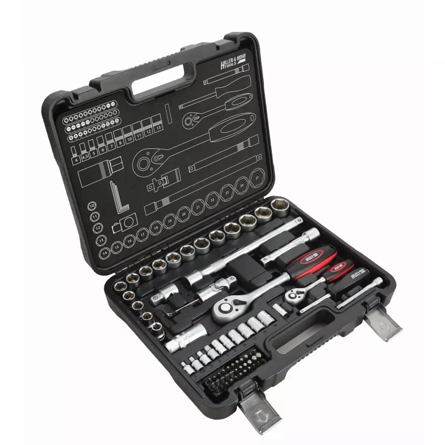 Dedra Klucze nasadowe 16x1/2" - 72 szt.