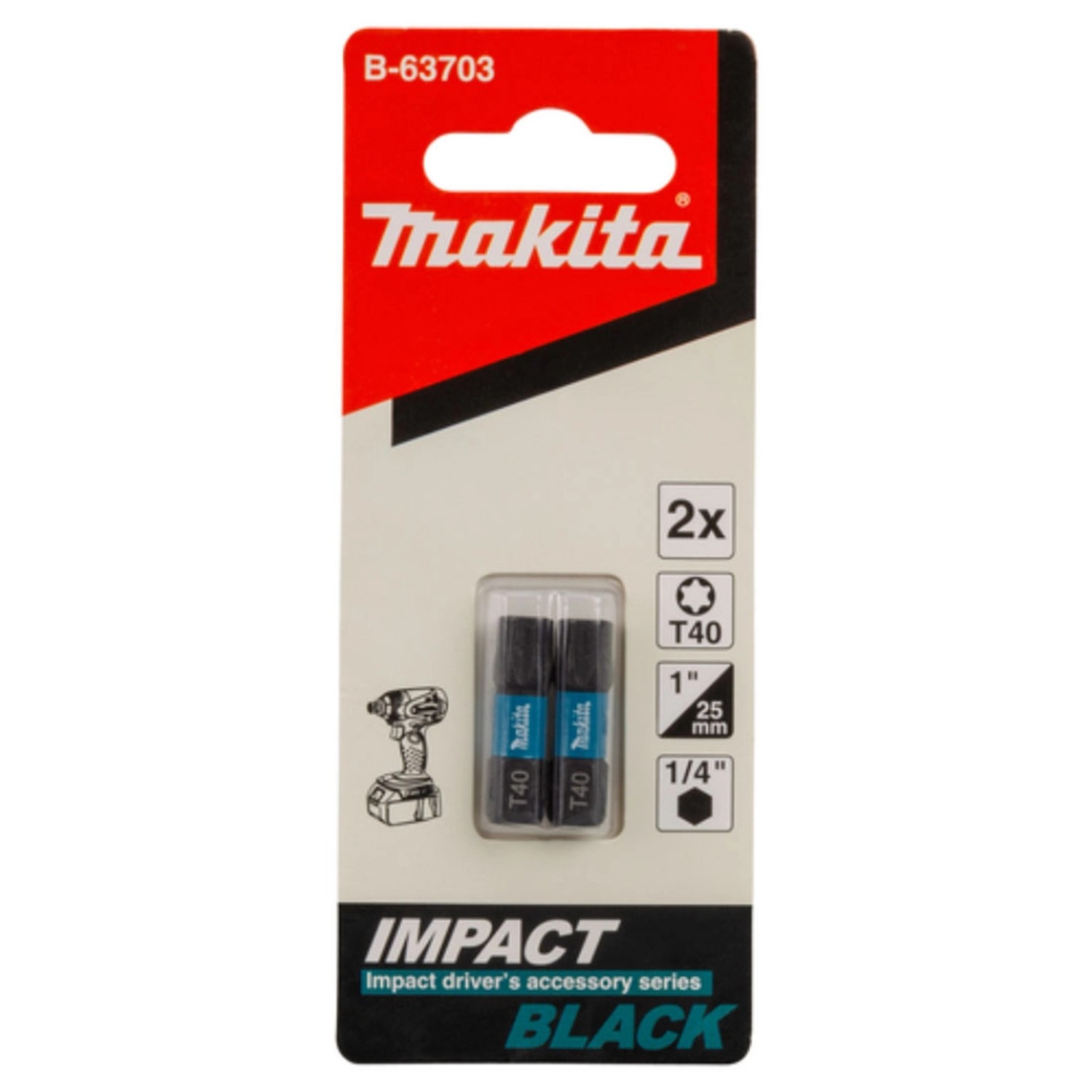 Makita Końcówka Impact Black T40-25 MM