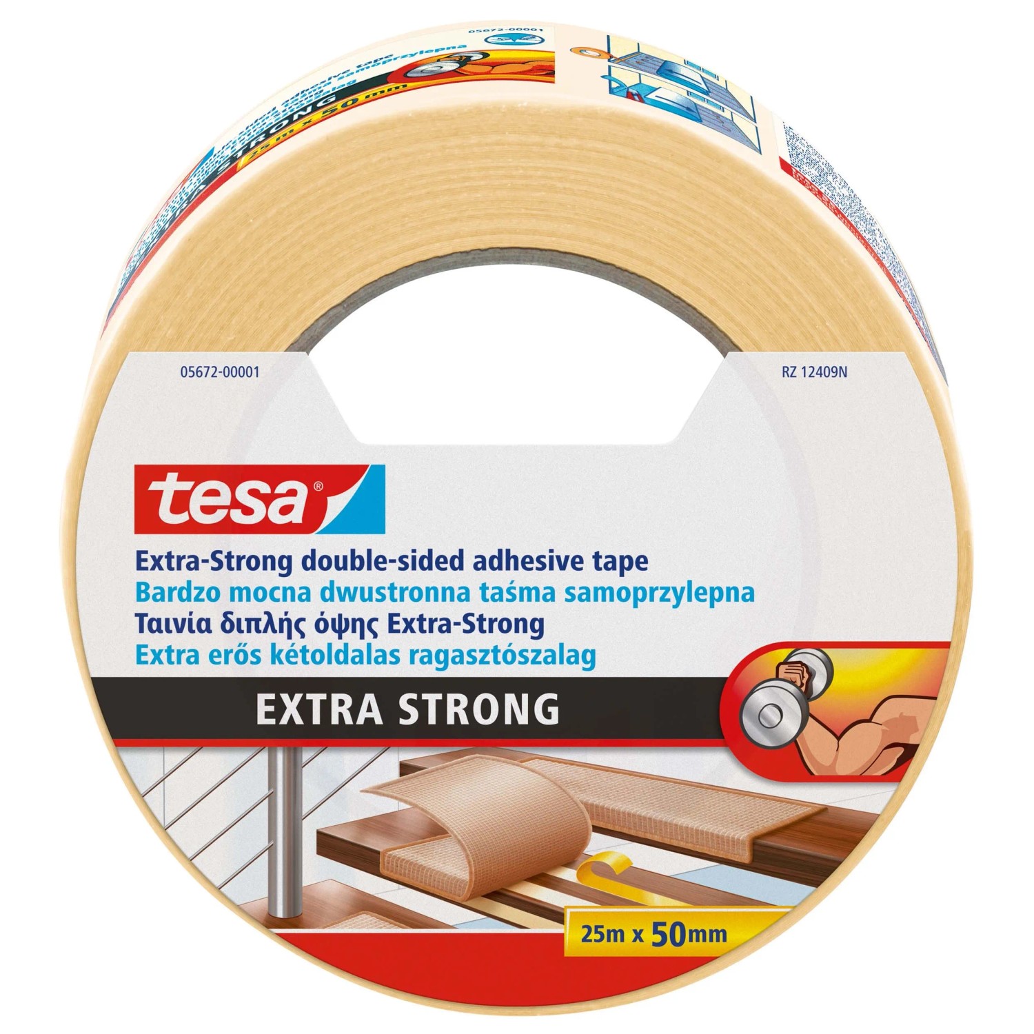 Tesa Taśma do wykładzin Extra Strong 25 m x 50 mm