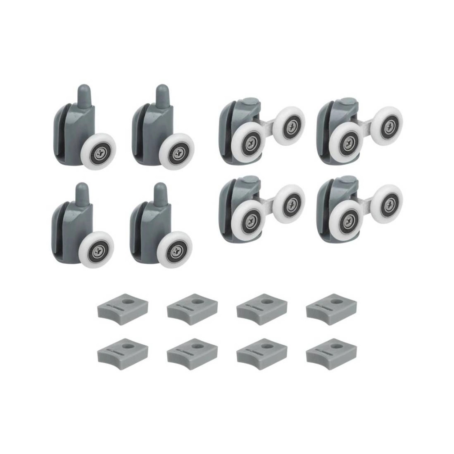 Komplet rolek do kabin prysznicowych 25 mm 8 szt.