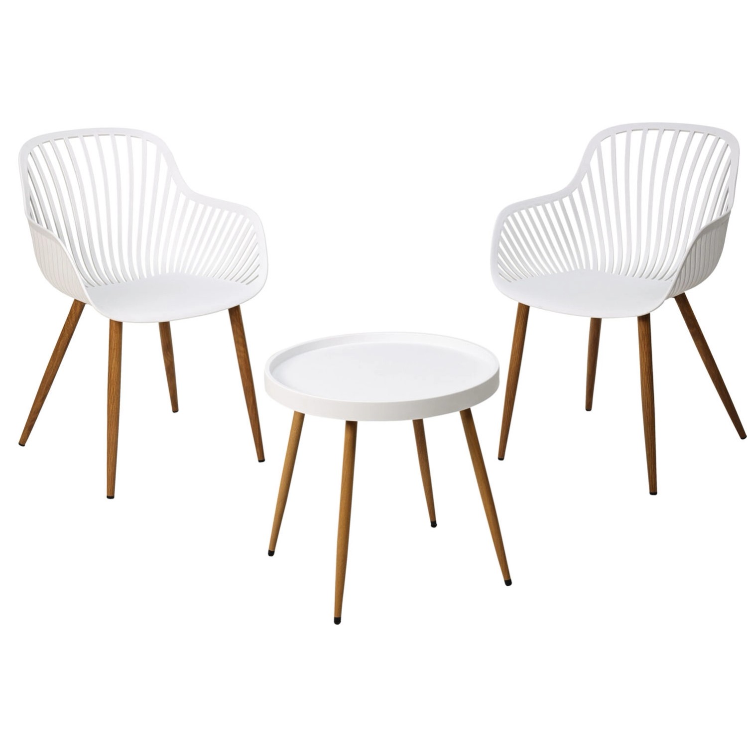 Komplet mebli balkonowych BALCONY biały 3-częściowy