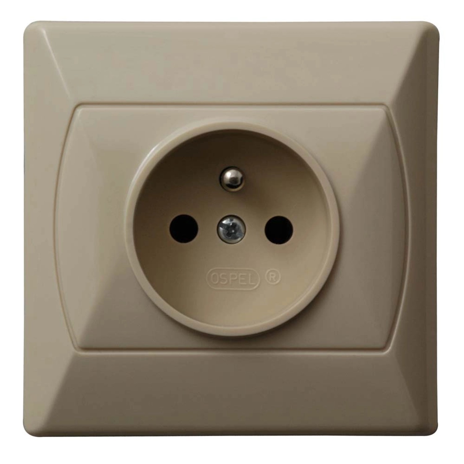 Gniazdo pojedyńcze z uziemieniem Akcent GP-1AZ/01 beż