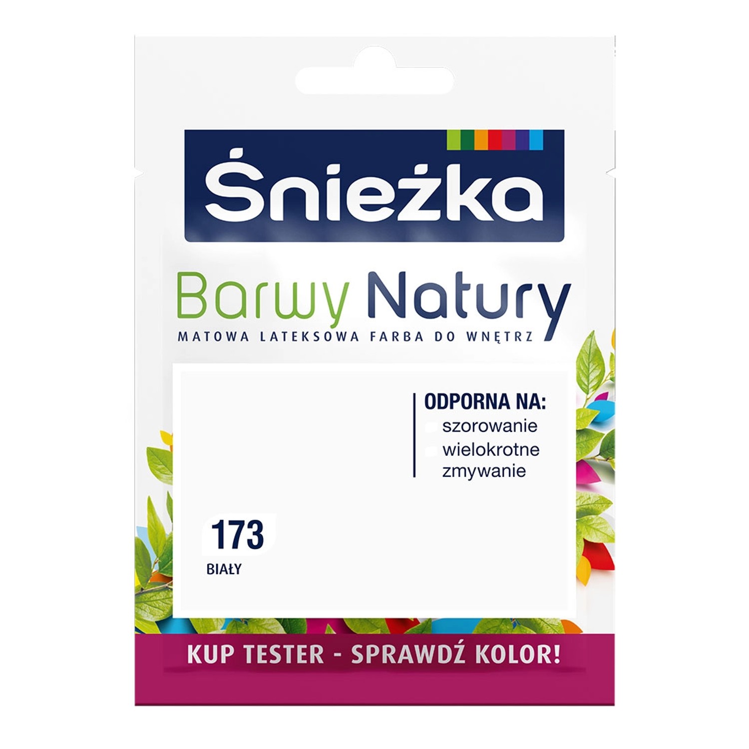 Tester farby Śnieżka Barwy Natury biała 25 ml