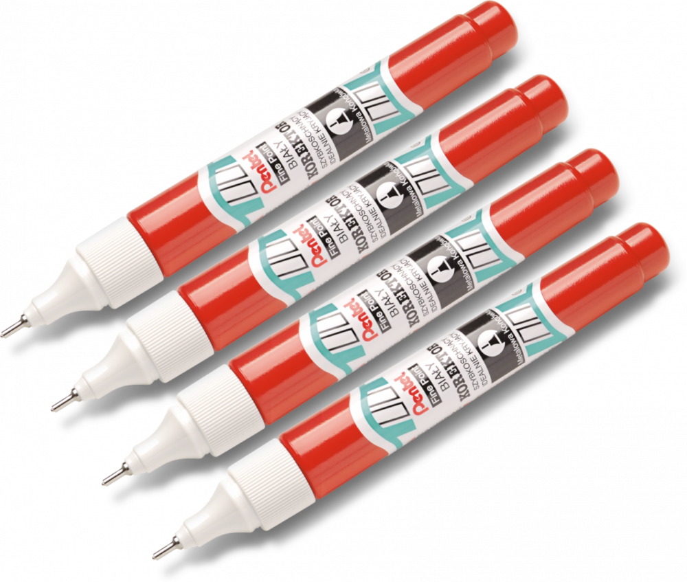 4x Korektor w piórze Pentel ZL63, 7ml