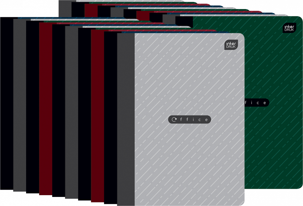 20x Zeszyt w kratkę Interdruk Office, A5, 60 kartek, mix kolorów