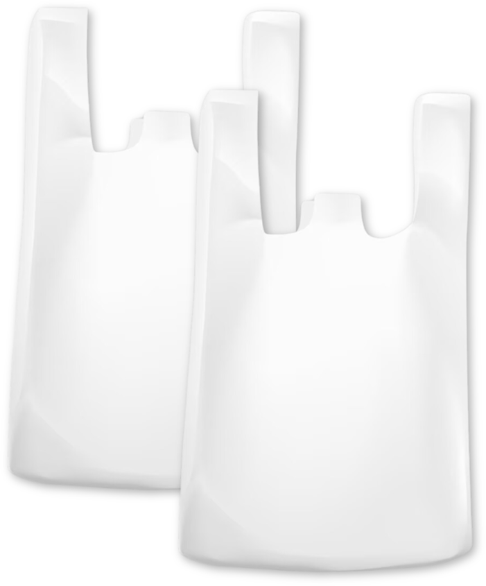 2x reklamówki HDPE Bagstar, 25x45cm, 200 sztuk, biały