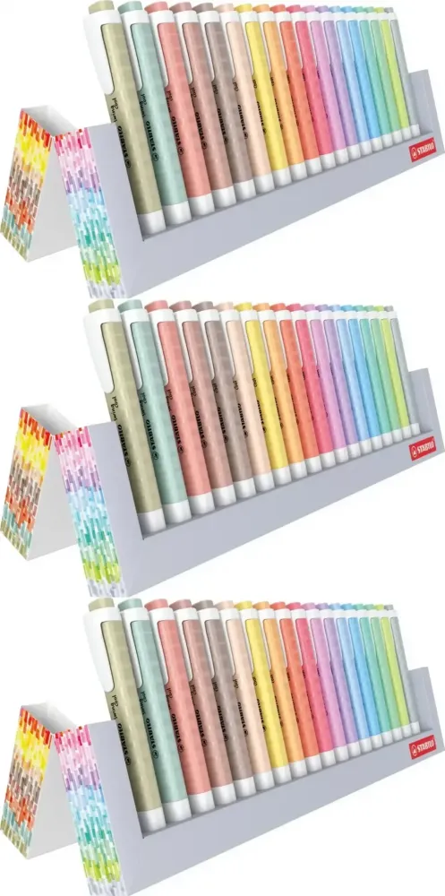 3x Zakreślacze Stabilo Swing Cool, ścięta, 18 sztuk, mix kolorów