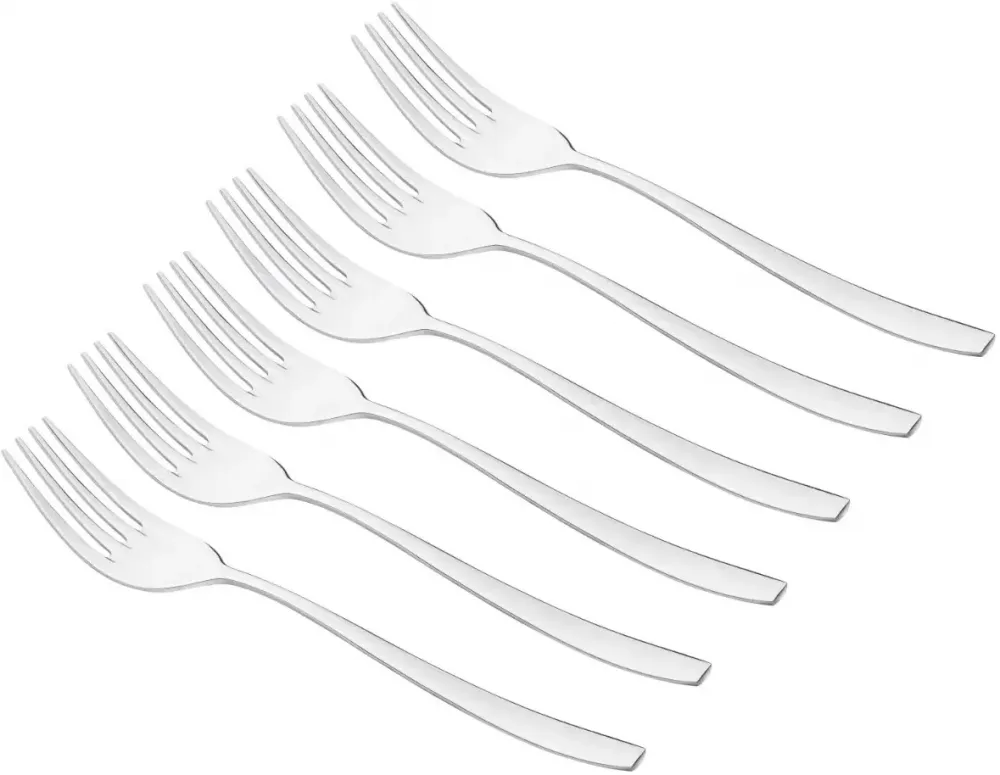 Widelczyki do ciasta Altom Design Planet, 6 sztuk, blister, srebrny