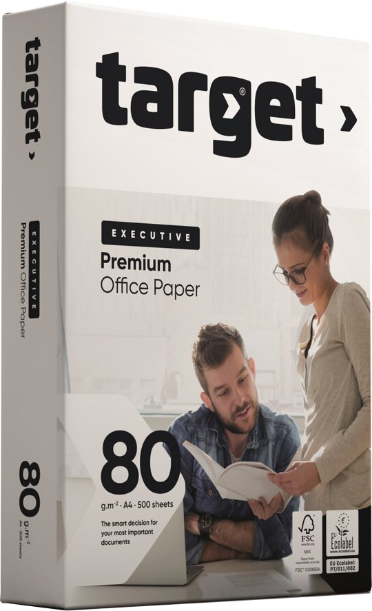 Papier ksero ekologiczny Target Executive, A4, 80g/m2, 500 arkuszy, biały