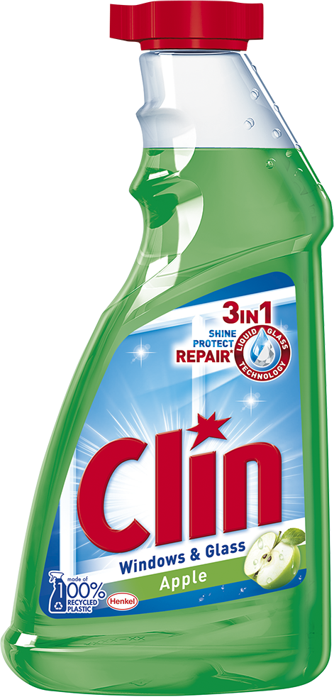 Płyn do mycia szyb Clin, zapas, jabłkowy, 500ml