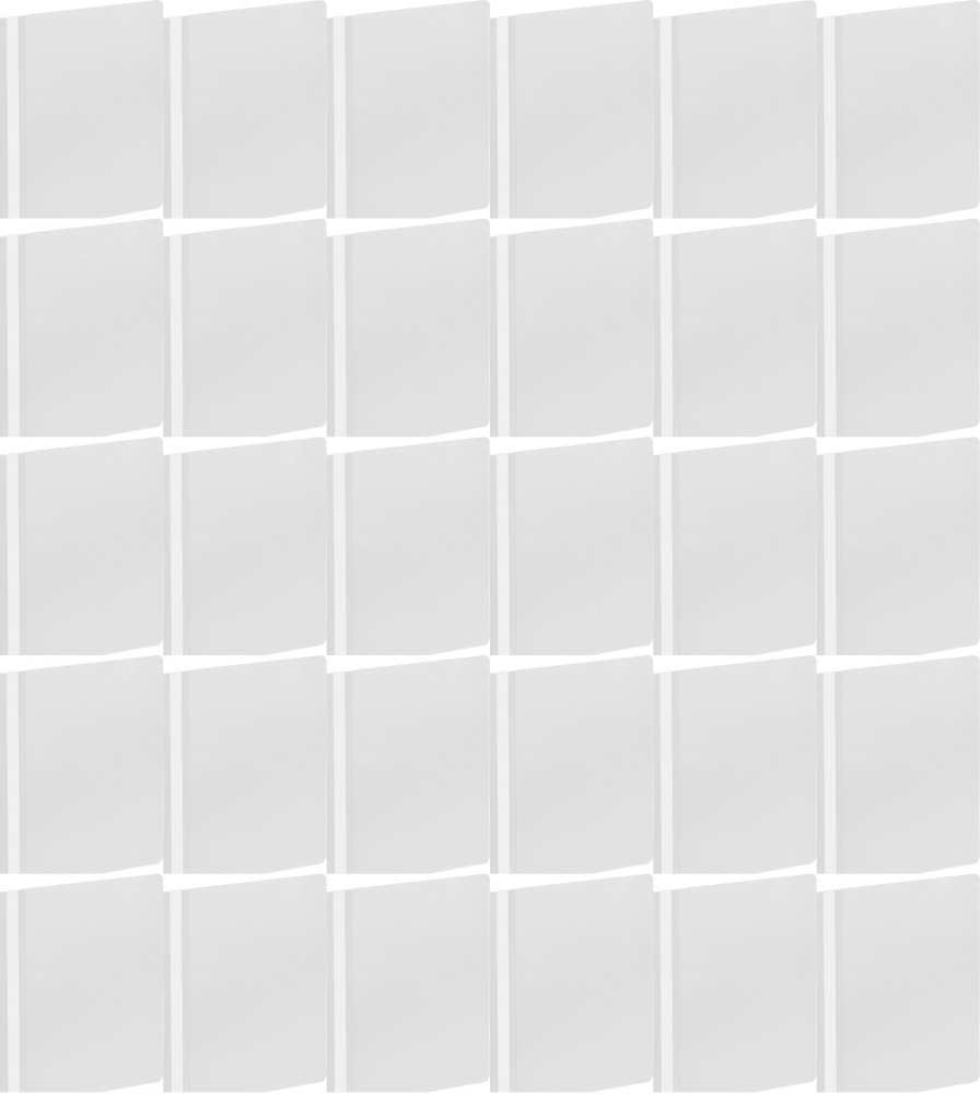 100x Skoroszyt plastikowy bez oczek Grand GR 505, A4, biały