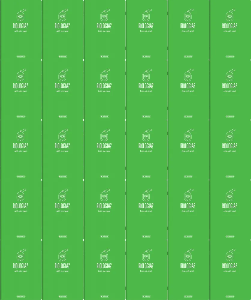 60x Zeszyt przedmiotowy w kratkę Herlitz Biologia, A5, miękka oprawa, 60 kartek, zielony