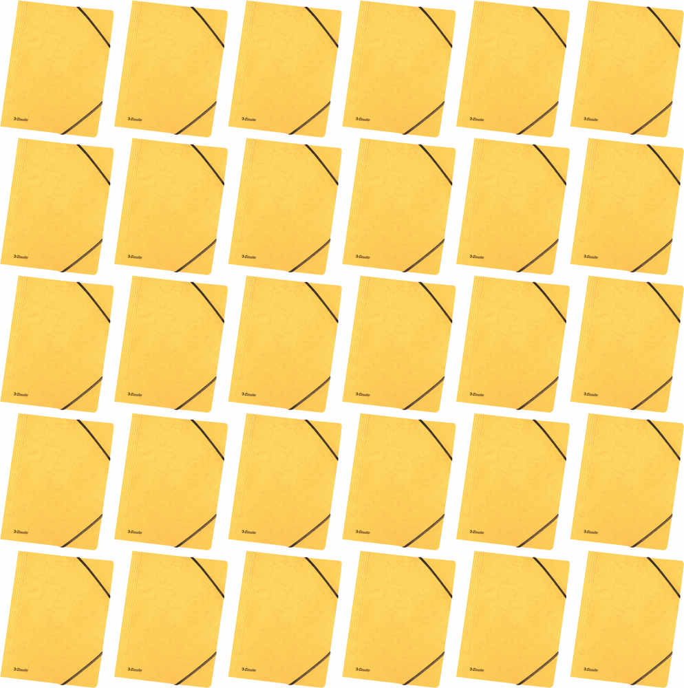 50x Teczka preszpanowa z narożną gumką Esselte, A4, 330g/m2, 4mm, żółty