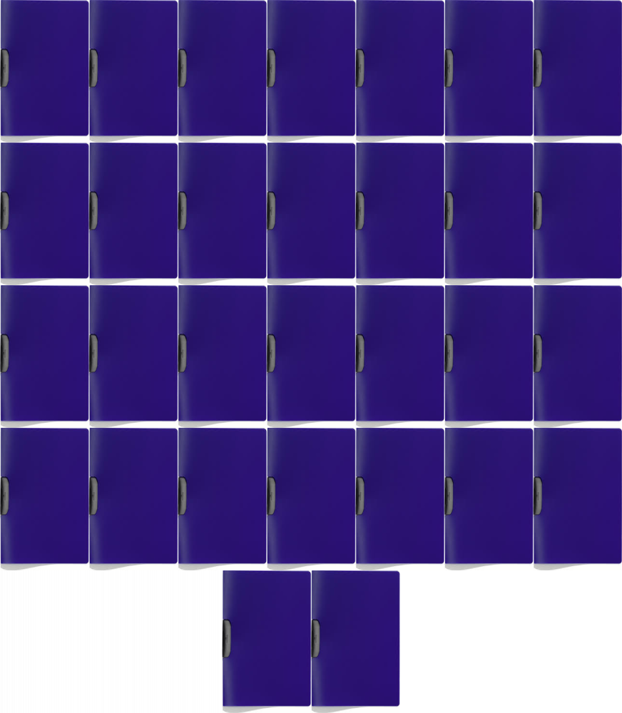 30x Skoroszyt plastikowy z klipsem Durable Duraswing, A4, do 30 kartek, granatowy