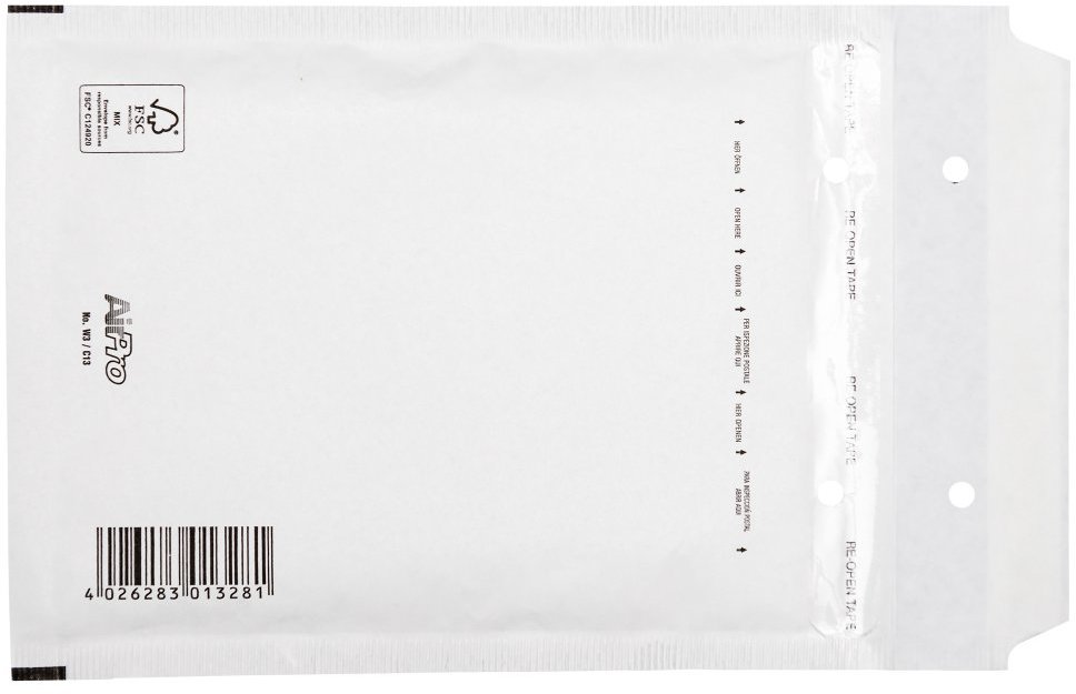 Koperta bąbelkowa Bong AirPro, C13, 170x225mm, 100 sztuk, biały