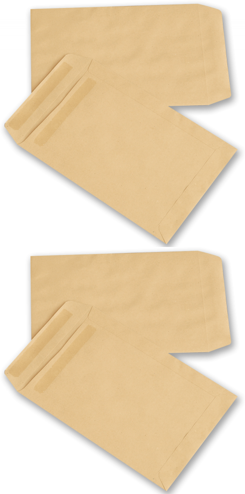 2x Koperta standardowa NC, B5, samoklejąca SK, 500 sztuk, brązowy